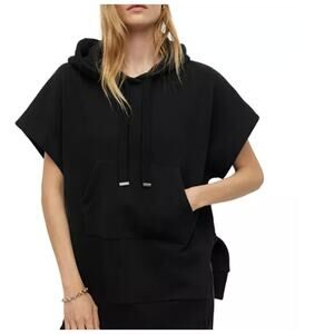 ALLSAINTS Skyla Pullover Hoodie 2025 Small Drop Crop Shoulder Gorpcore